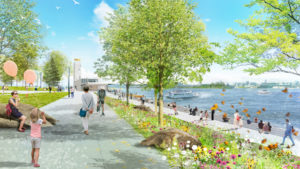 Unveiling Montréal’s largest insular park, parc Jean-Drapeau’s, 2020 to 2030 ‘Conservation, Design, and Development Management Plan.’ Rendering courtesy NIPPAYSAGE