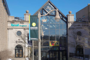 The main entrance of Crozier’s Guelph office, located at the Quebec Street Shoppes.