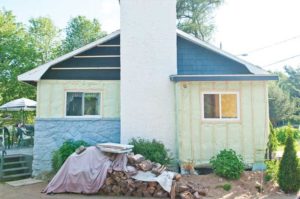 Spray foam insulation was used throughout the home, in the basement, attic, paneling, and so on.