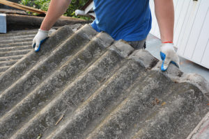 Asbestos removal roofer roof works. 