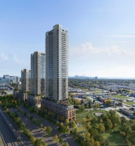 Rendering of Arcadia District to be built in central Etobicoke, Toronto.