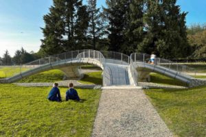 The Phoenix bridge, a successor to the first-of-its-kind Striatus presented at the 2021 Venice Architecture Biennale, is a remarkable evolution in 3D-printed concrete construction.