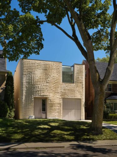 Front facade of award-winning Toronto project, Canvas House, at daytime.