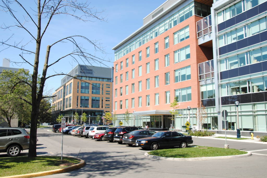 Front facade of Centre for Addiction and Mental Health's (CAMH's) exisiting facilities in Toronto.