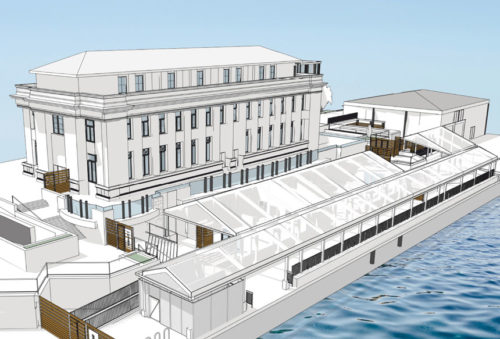 rendering of a ferry terminal