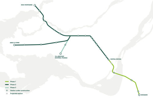 map of a new rail track