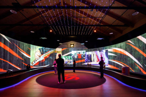 inside of an immersive experience centre