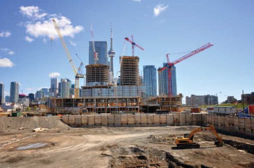 construction site with machines