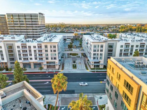 image of row of townhomes from the top