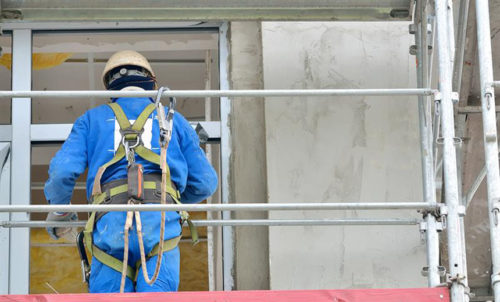 construction worker with safety equipment